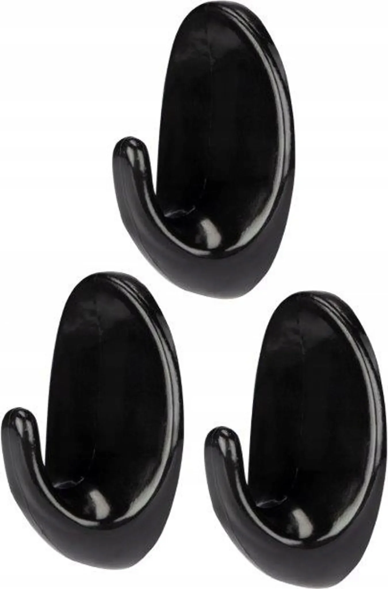 Galicja - Selbstklebende Klebehaken – 3 Stück, schwarz