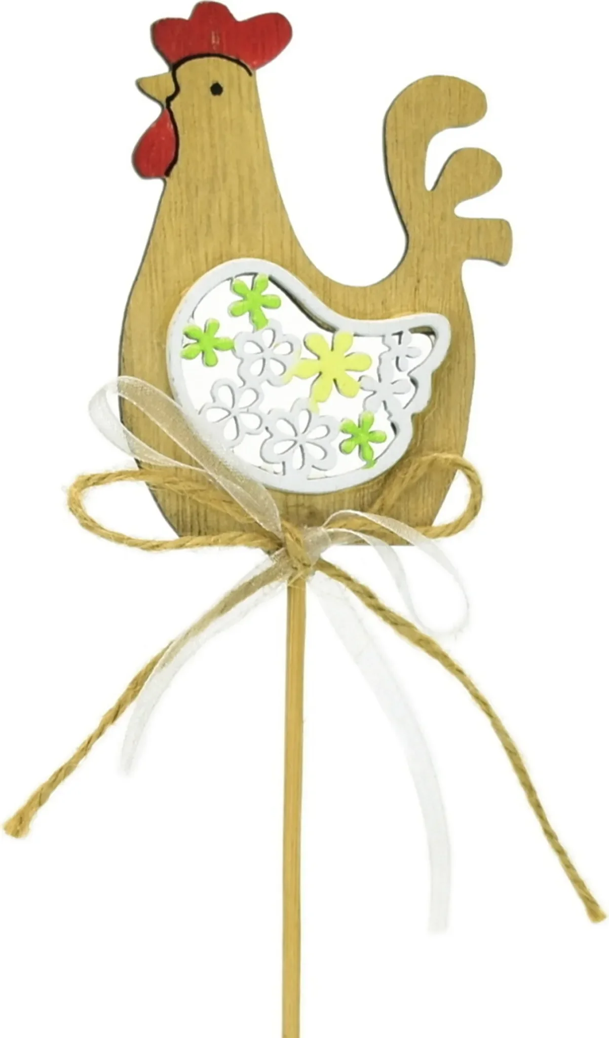 DOMMIO - Holzstreichholz Huhn – Dekoration aus Holz, Naturfarben