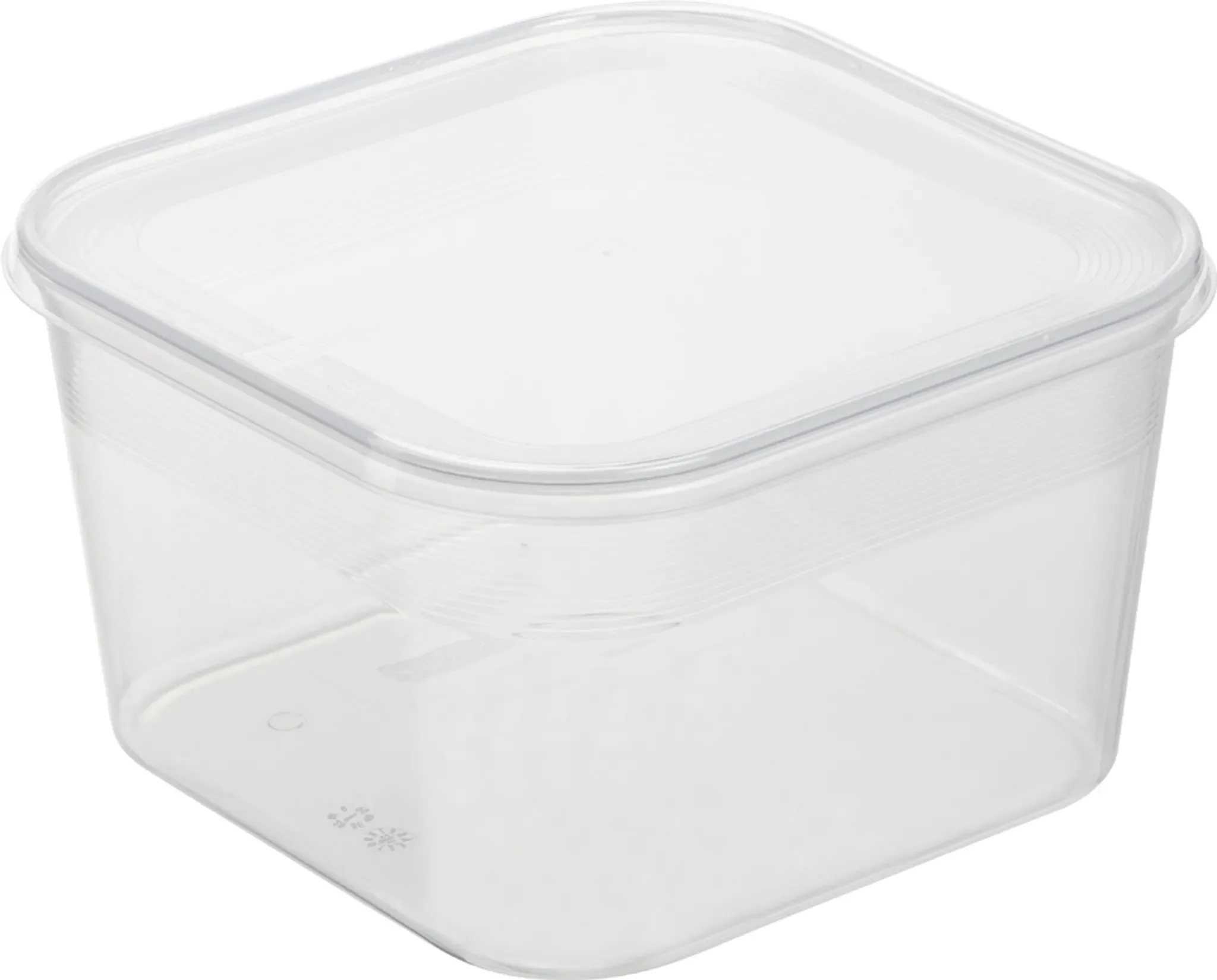 PLAST TEAM Vertriebs - Gefrierdose „Helsinki“ – 3,0 L, quadratisch, transparent