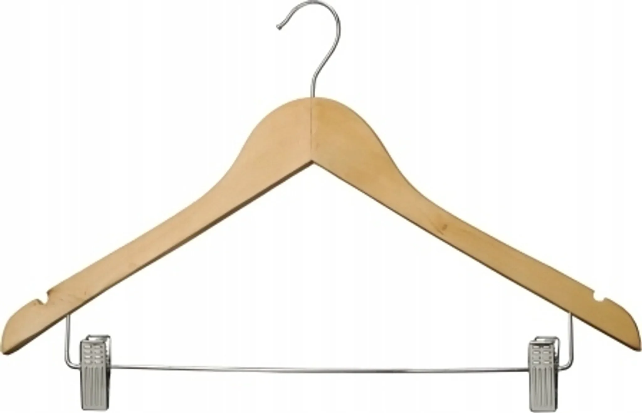 Galicja - Holzkleiderbügel mit Metallklammern – 44,5 cm