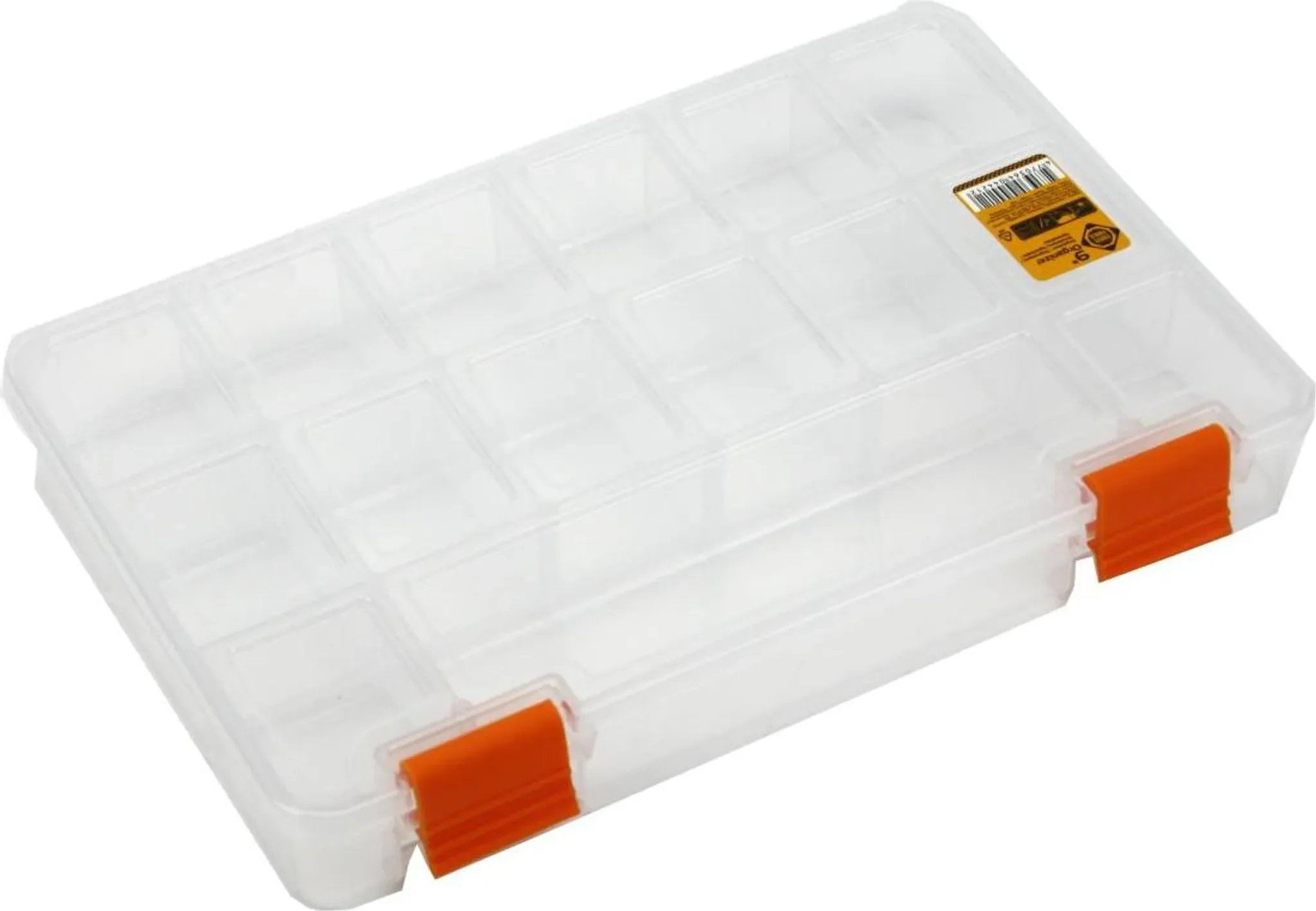 Forte - Sortimentskasten / Sortierbox – 15 Fächer, transparent